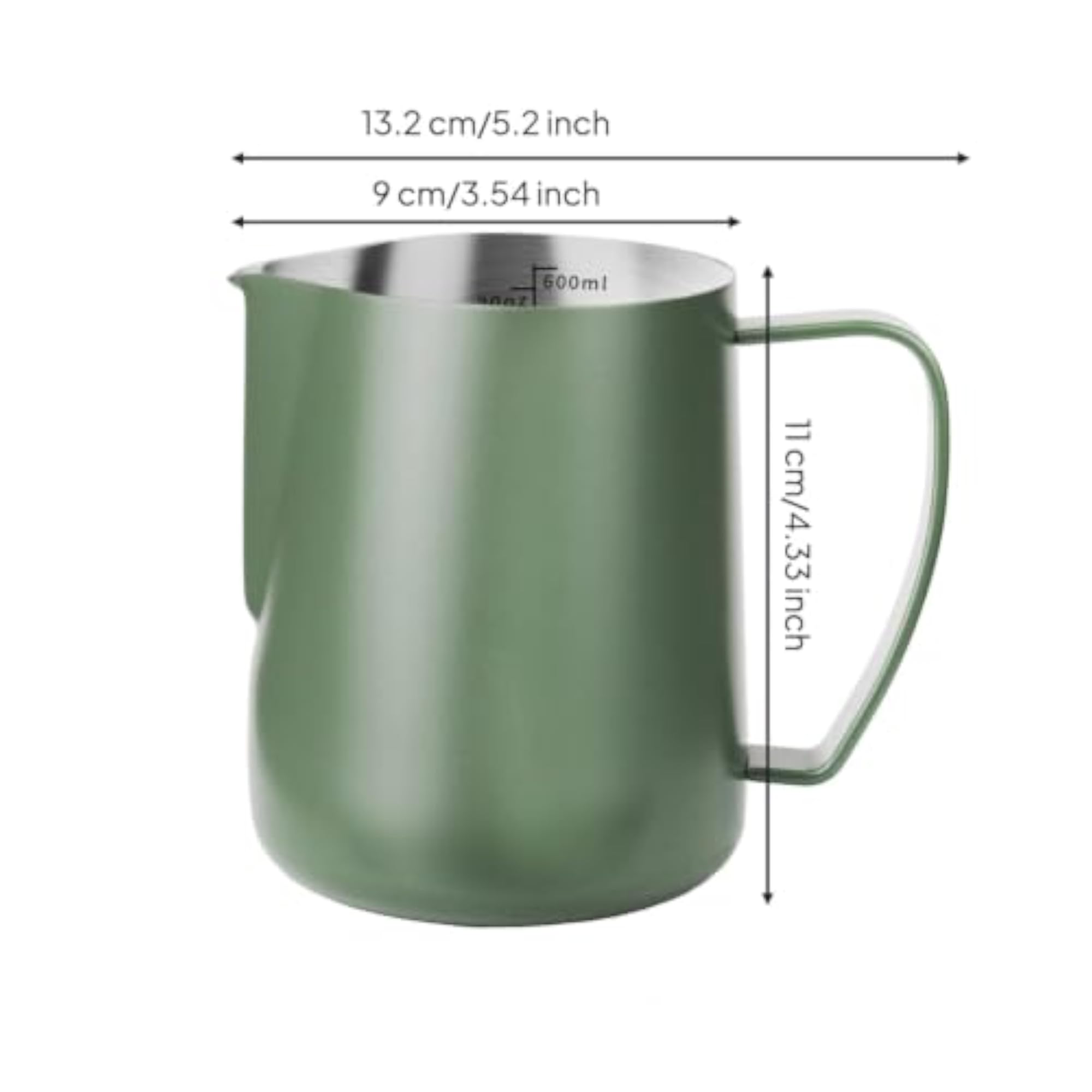 Ergonomic Handle Stainless Steel Milk Frothing Pitcher