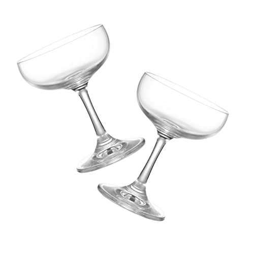 CONGARTENO 2 pezzi Bicchiere da Cocktail Vetro Classico Martini Cup per Vino e Bevande per Feste e Uso Capacità e Resistente