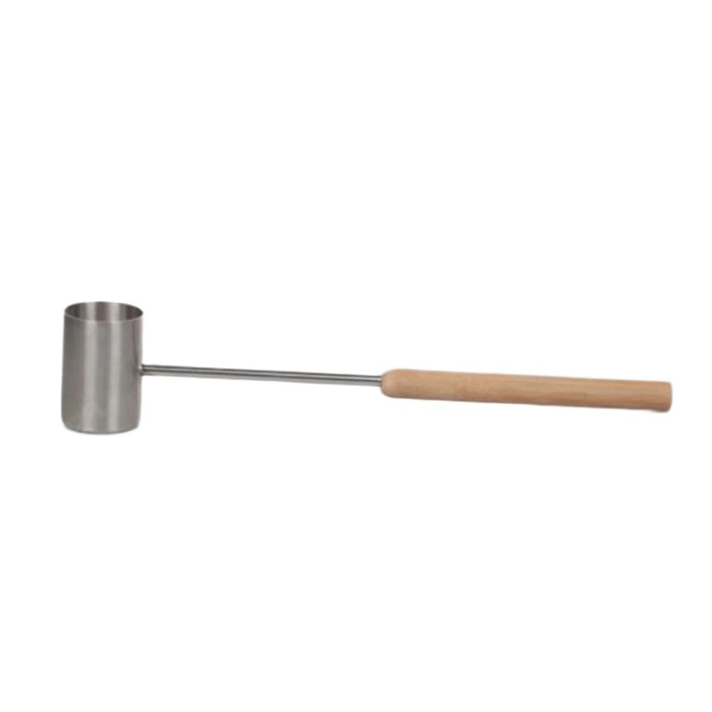 BlissfulAbode Cucharón de sauna de acero inoxidable con mango largo de madera para mejorar tu sauna