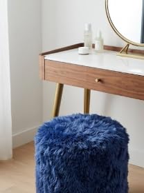 Image of Prokart Soft Faux Fur Fabric Cloth - 60 Inch Wide Pana | Fur Fabric Decorative Cloth for Crafting Soft Toys, Fancy Dress, Baby Photoshoot, Wedding Mandap & Party Decor (Royal Blue, 1 Mtr)
