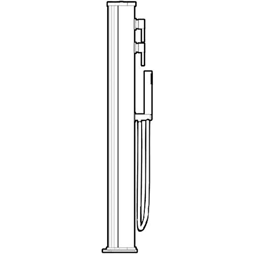 Formidra - Doccia Solare Jolly Go 20L - DS-JG141NO - Doccia Solare Esterna In Alluminio Con Doccetta Estraibile, Miscelatore E Risciacquo Piedi - Compatto Ed Elegante - Antracite - 24 X 26 X 120 Cm - 4
