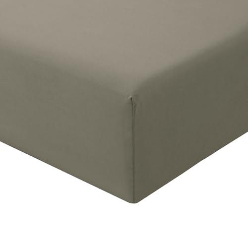RUIKASI Spannbettlaken 180x200cm Taupe Bettlaken - Oeko Tex Spannbetttuch 180x200 Bettbezug… – Ansicht 1