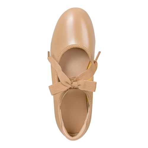 Linodes Economy Unisex-Child Lace Up Tap Shoe for Girls and Boys Tap Flat-Brown-2M-Little Kid by Linodes - Used condition - Image 4