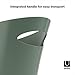 Umbra Skinny, Spruce Sleek & Stylish Bathroom Trash, Small Garbage Can, Wastebasket for Narrow Spaces at Home or Office, 2 Gallon Capacity, Single Pack - 082610-1095
