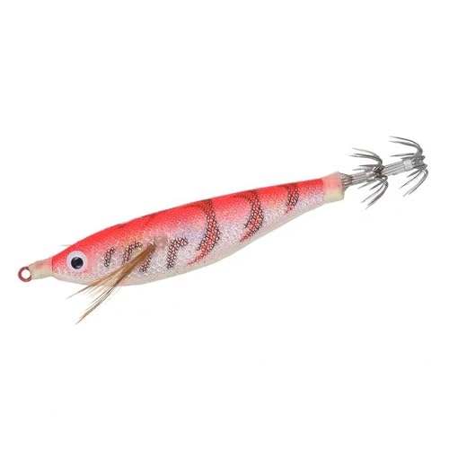 1Pc 80mm/10g Angelköder Tintenfisch Haken Leuchtende Wobbler Jigs Octopus Tintenfisch Holz Garnelen Harte Köder (Color : 13)