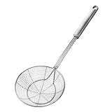 FUNOMOCYA Küchen Sieblöffel Metallfilterlöffel Für Frittierte Speisen Schlitzlöffel Nudellöffel Aus Edelstahl Pastaschaufel Sieb Für Pommes Gemüse Fleisch