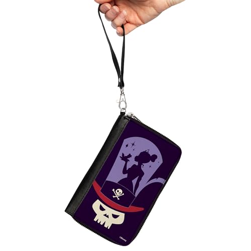 Buckle-Down Disney Wallet, Zip Around, The Princess and the Frog Dr Facilier Tiana Top Hat, Vegan Leather2