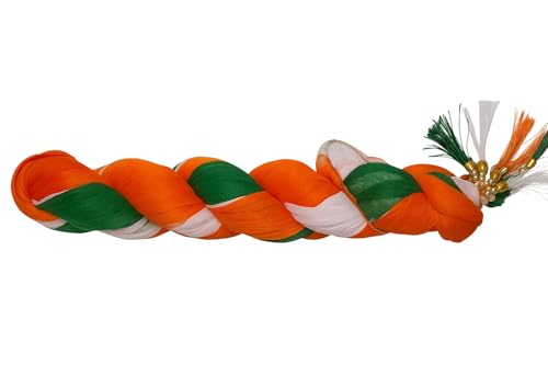 Image of Tri Color - Indian Flag Unisex Multicolour Dupatta-Georgette