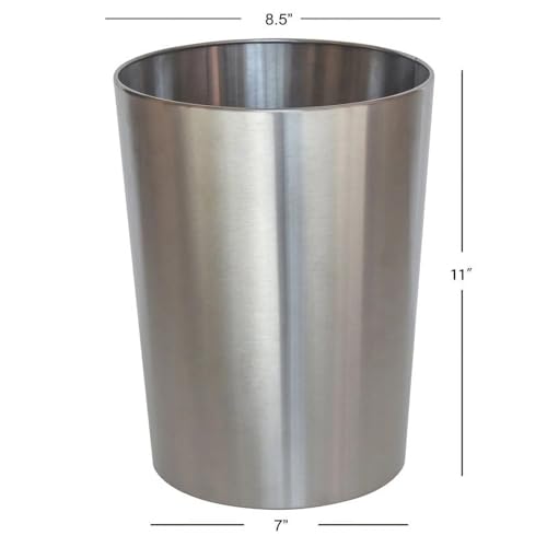 Caneca de basura metálica de níquel cepillado 2.2 gal miniatura 4