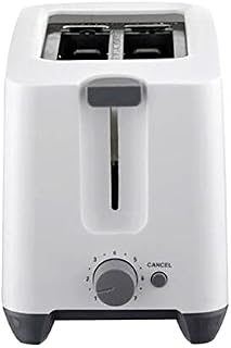 White Toaster 2 Slice Auto Shut-off Slim Bread Toasters Kitchen Countertop Essentials With Variable Browning Control & Cancel Function-Removable Crumb Tray for Easy Clean Up