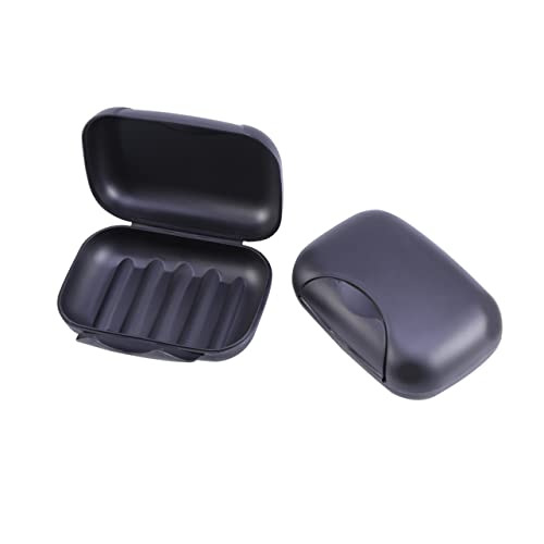 VICASKY Creative Portable Soap Dish Box Sealed Soap Holder Container for Travel Leakproof Design Black for Home Camping Outdoor Activities Easy to Use and Carry