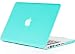 Kuzy Rubberized Plastic Case for Older MacBook Pro 15.4" (Model: A1286) with DVD Drive Glossy Display Matte Cover - TEAL BLUE