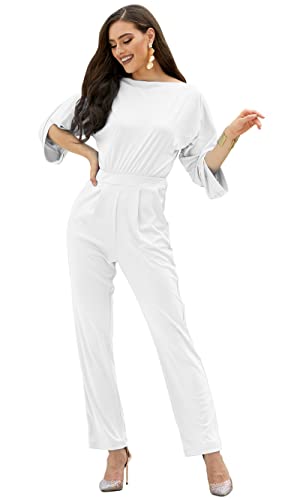 Image of KOH KOH Womens Short Sleeve Semi Formal Cocktail One Piece Jumpsuit Romper