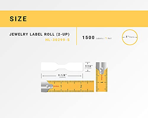 Houselabels Dymo-Compatible Jewelry Price Tags, Barbell Style, 1500 Labels Per Roll (Hl-30299) , White #TOP2