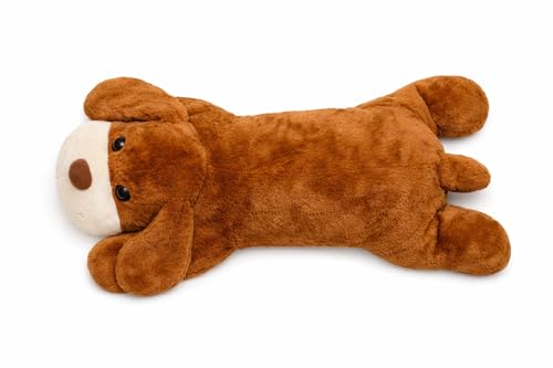 Image of Giant Sleeping Dog Soft Toy - 4 Feet Coffee Color | Super Soft Plush Slipping Dog Teddy for Girls, Kids & Gifting
