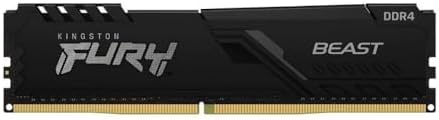 Kingston Fury Beast Memória RAM DDR4, 16 GB, 3200 MHz, CL16, Pret...