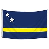 Curacao Flag 3x5 Ft Caribbean Country Banner with Two Stars
