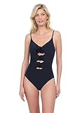 Gottex Women’s One Piece Bathing Suit Swim Essential Traje de baño de una Sola Pieza, Negro, 10 para Mujer