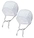 TupTam Unisex Baby Erstlingsmütze zum Binden 2er Pack, Farbe: Grau Meliert, Größe: 50-56