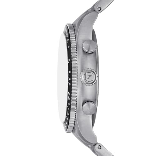 Fossil Men's Sport Tourer Quartz Stainless Steel Chronograph Watch, Color: Silver/Black (Model: FS6045) by Fossil - Image 3