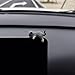 5 Pcs Cat Car Interior Accessories Dashboard Decorations, Cute Car Dash Decor Rearview Mirror Ornament for Women Girl, Cat Lovers - Black