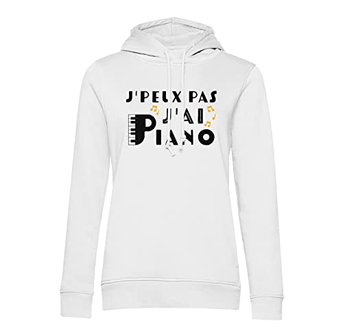 Sweat j'peux pas j'ai piano vêtement instrument musique sweat-shirt capuche Chopin