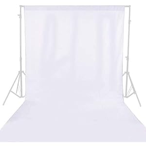 GFCC 6FTX9FT White Backdrop Background – for Photography Photo Booth Backdrop for Photoshoot Background Screen Video Recording Parties Curtain
