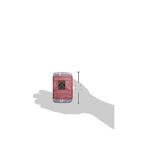   One-With-Nature-Rose-Petal-Dead-Sea-Mineral-Soap-7-Ounce-Bars-Pack-of-6