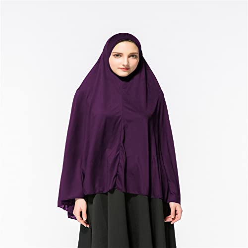Women Muslim Islam Headscarf Hijabs Muslim Headscarf Turban Jersey Hijabs Long Cape Hat4