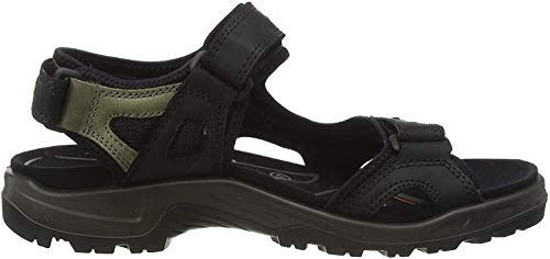 ECCO Men's Yucatan outdoor offroad hiking sandal, Black/Mole/Black, 43 EU