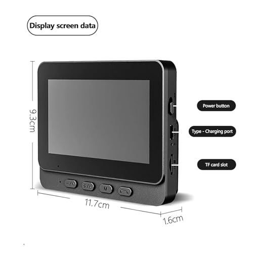 Sonnette interphone avec écran IPS 4,3 pouces et communication bidirectionnelle sans carte - 4