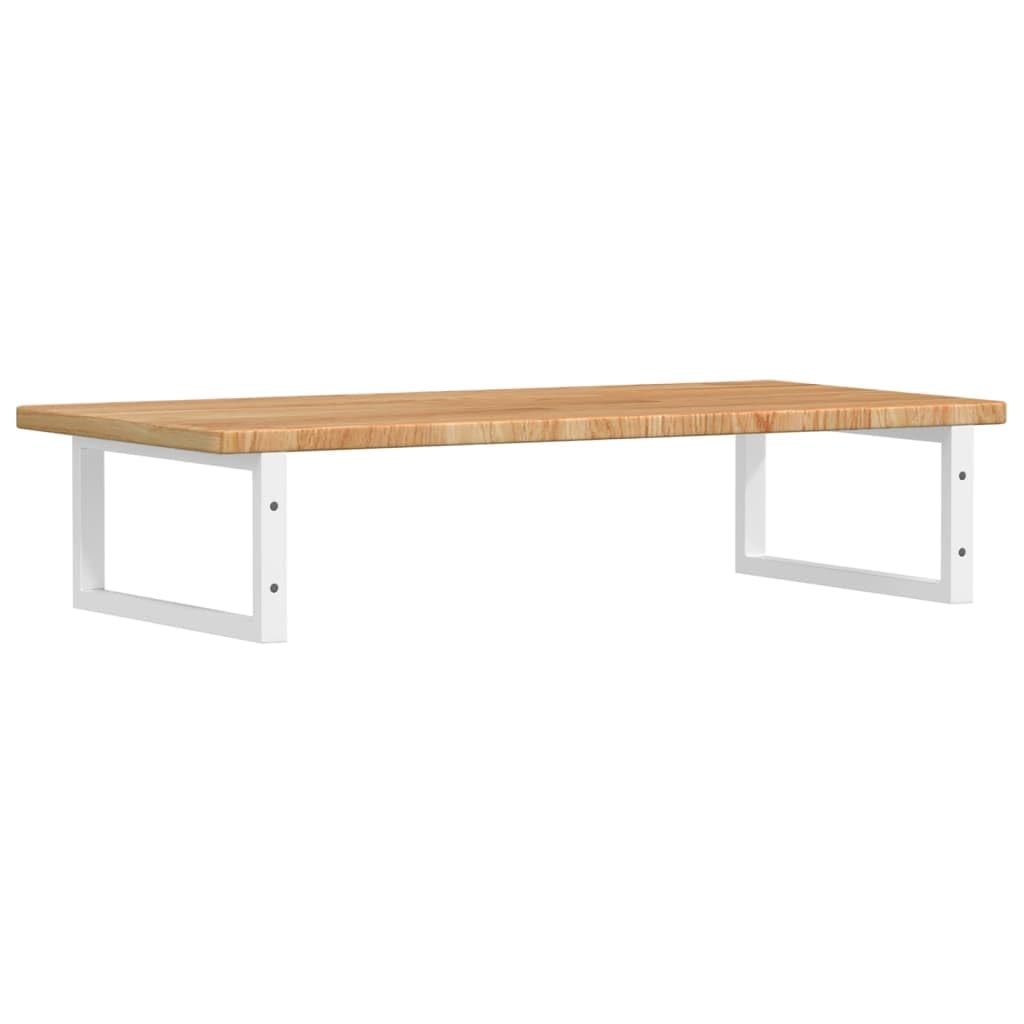 Blat umywalki z litego drewna dębowego ze stalowym uchwytem 100 x 50 x 2,5 cm, obciążenie do 100 kg, zajmujące niewiele miejsca rozwiązanie do szafki pod umywalkę i toalety dla gości
