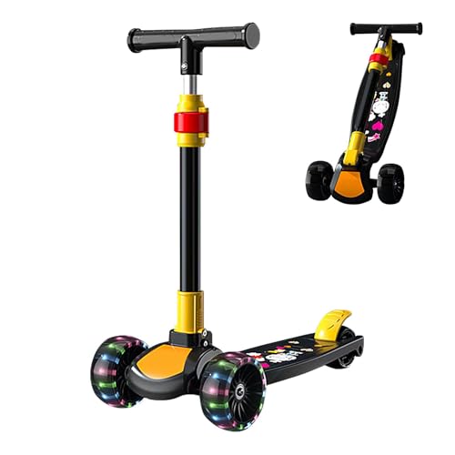 Patinete plegable para niños - Patinete ajustable para niños con freno de pie Patinete de ciclismo para exteriores, Patinete para niños, Patinete plegable para niños - Plegable con freno de pie para n