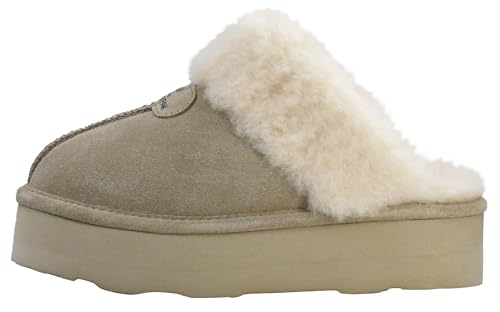 Image of BEARPAW Women's Retro Loki Slippers | Cozy Indoor & Outdoor Shoes, Warm Wool Blend Lining, Lightweight EVA Outsole, Indoor & Outdoor Comfort