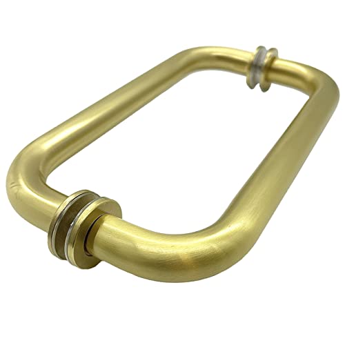 Crl 8" Satin Brass (Bm Series) Tubular Back-To-Back Pull Handle #TOP30