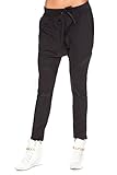 Dissimule les imperfections FUTURO FASHION® - Pantalon de Jogging pour Femme - Style Sarouel - Tailles 36 à 42 - FT3007 - Noir - 38 (M)