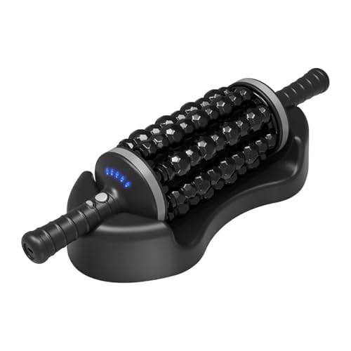 Amagogo Rolling Percussive Massage Machine Elektrisches Massagegerät, Rutschfester Griff, Wiederaufladbar, 5 Stufen einstellbar für Körper und Nacken, Schwarzgrau Amagogo Rolling Percussive Massage Machine Elektrisches Massagegerät, Rutschfester Griff, Wiederaufladbar, 5 Stufen einstellbar für Körper und Nacken, Schwarzgrau