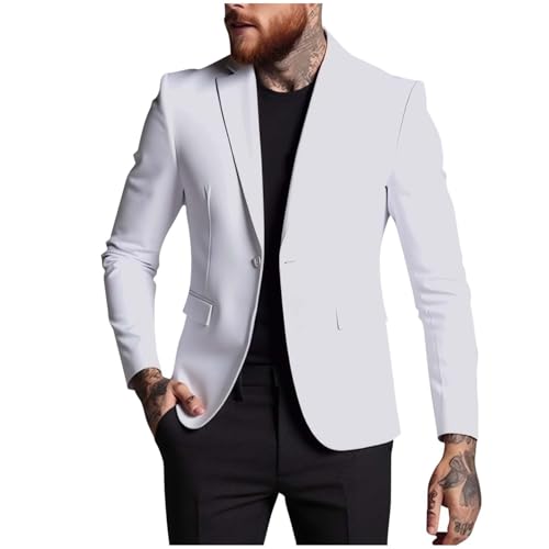Men Blazer Jacket Slim Fit Casual One Button Sport Coats Single Breasted Business Blazers Slim Fit Formal Tuxedo Suit Jackets