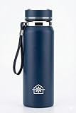 Cosmasens Botella Agua Acero Inoxidable 1000 ml - Termo Cafe Portátil de Acero...
