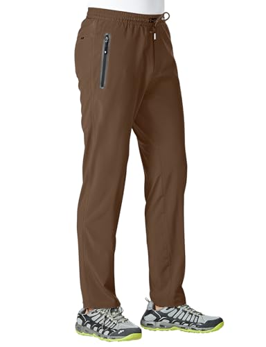 Image of TBMPOY Men's Outdoor Lightweight Hiking Mountain Pants Running Active Jogger Pants