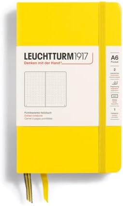 Lighthouse Notebook Pocket (A6) dotted, Hardcover