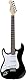 Rocktile Pro ST3 BK RW L Linkshänder E-Gitarre – ST-Style E-Gitarre in Schwarz für Linkshänder – 3 Single-Coils, Vintage String Tremolo-System, 22 Bünde, Palisandergriffbrett – schwarz