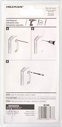 Image of Hillman Hardware Essentials Utility Door Pull Zinc 5-1 /2 Inch inch 851565