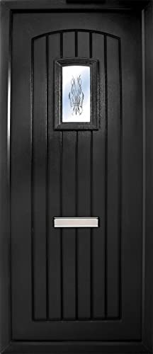 Image of uPVC Black Full Door Panel 790mm x 1930mm, Nenagh - SB06 (28mm)