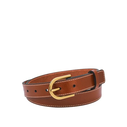 Fossil Women's Leather Belt, Medium Brown D Ring, S