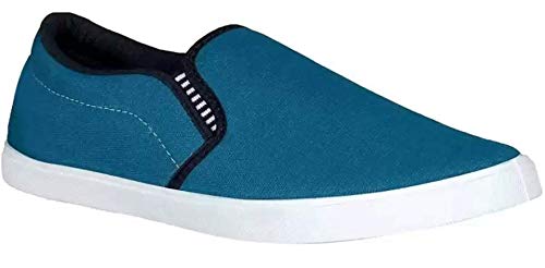 Image of BRUTON Stylish Loafer Sneaker Casual Walking Shoes for Men- Size:9, Blue, Firozi