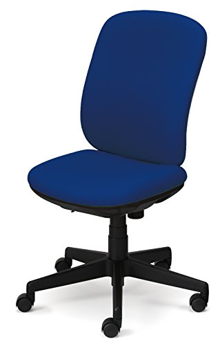 プラス オフィスチェア Presea ハイバック ブラックシェル 肘なし ブルー KC-K63SL 697849