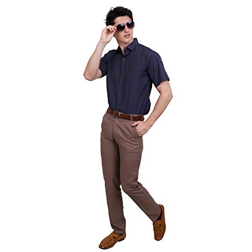 Image of Appel Touch Men's Cotton Blend Formal Shirt Half Sleeves