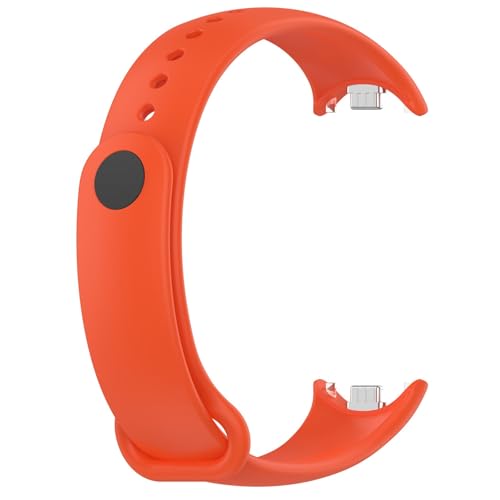 TYEMLM Pulsera de goma para Mi Band 8 Correa NFC accesorios deporte reloj inteligente pulsera Pulseira Correa Xiaomi MiBand 8 Correa correas de reloj(Orange)