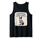 american gentleman boston terrier vintage suit cane canotta